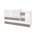 Bed MiniMAX NEW white+coffee /Variant C - kid bed/